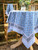 Misty Morning Block Print Tablecloth - Blue