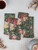 Winter Rose Luncheon Napkin Set of 4 - Forest Green