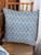 Misty Morning Block Print Cushion Cover - Blue