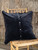 Winter Rose Velvet Cushion Cover - Black