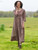 Coffee House Dress - Brown Multi