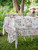 Hollyhocks Tablecloth - Soft White