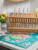 Cottage Rose Drying Mat - Turquoise