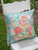Cottage Rose Cushion Cover - Turquoise