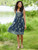 Peacock in the Window Dress - Indigo
