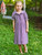 Village Check Kids Dress - Purple