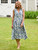Poppy Breeze Faux Wrap Dress - Blue