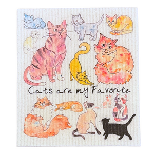 Cats are My Favorite Swedish Dish Cloth Cats are My Favorite Swedish Dish Cloth