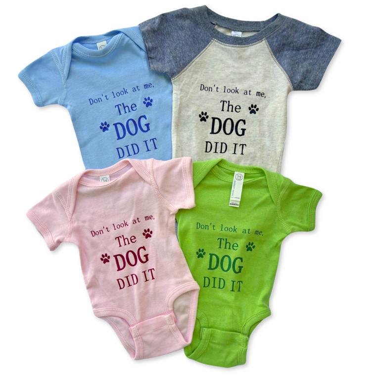 The Dog Did It Baby Onesie