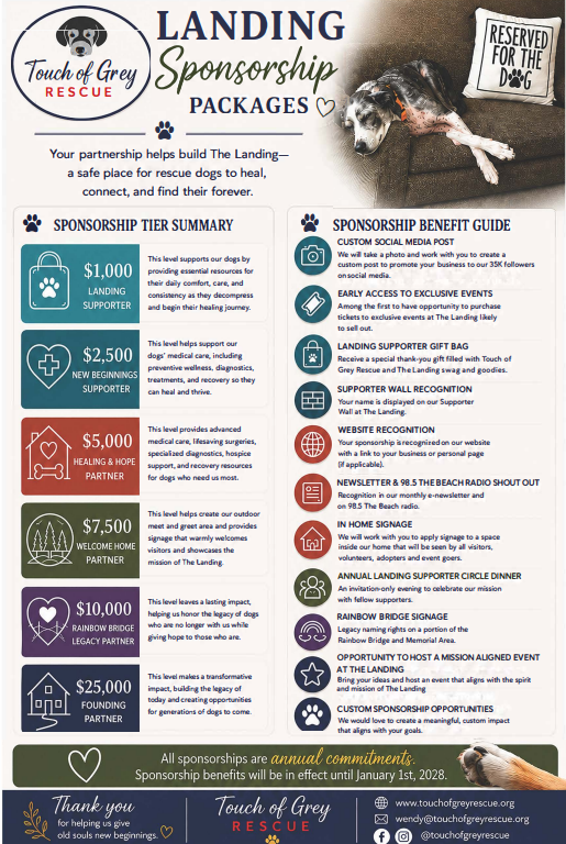 The Landing Sponsorship Information