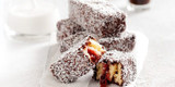 Strawberry and Pimm's Jam Lamingtons