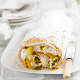 Australia (Or Christmas) Day, Mango & Passionfruit Jam Pavlova Roulade