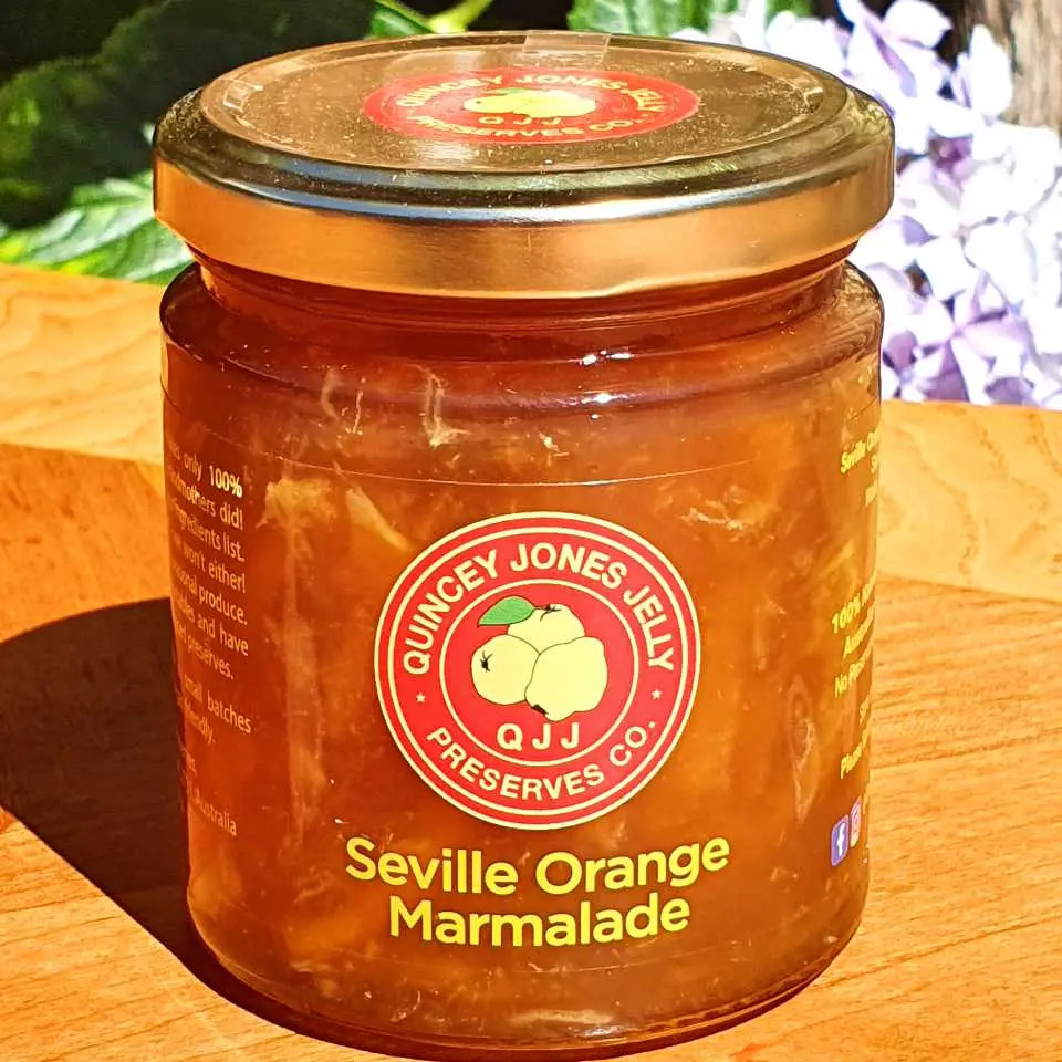Seville Orange Marmalade 270ml jar with rustic artisan label