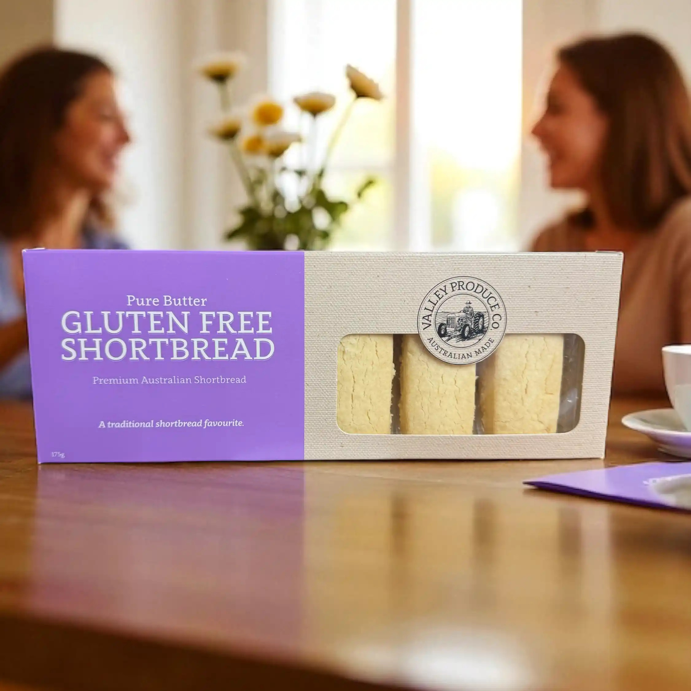 Gluten Free Shortbread. Premium Australian biscuits made with pure butter, perfect for gluten intolerant customers Gluten Free Shortbread. Premium Australian biscuits made with pure butter, perfect for gluten intolerant customers