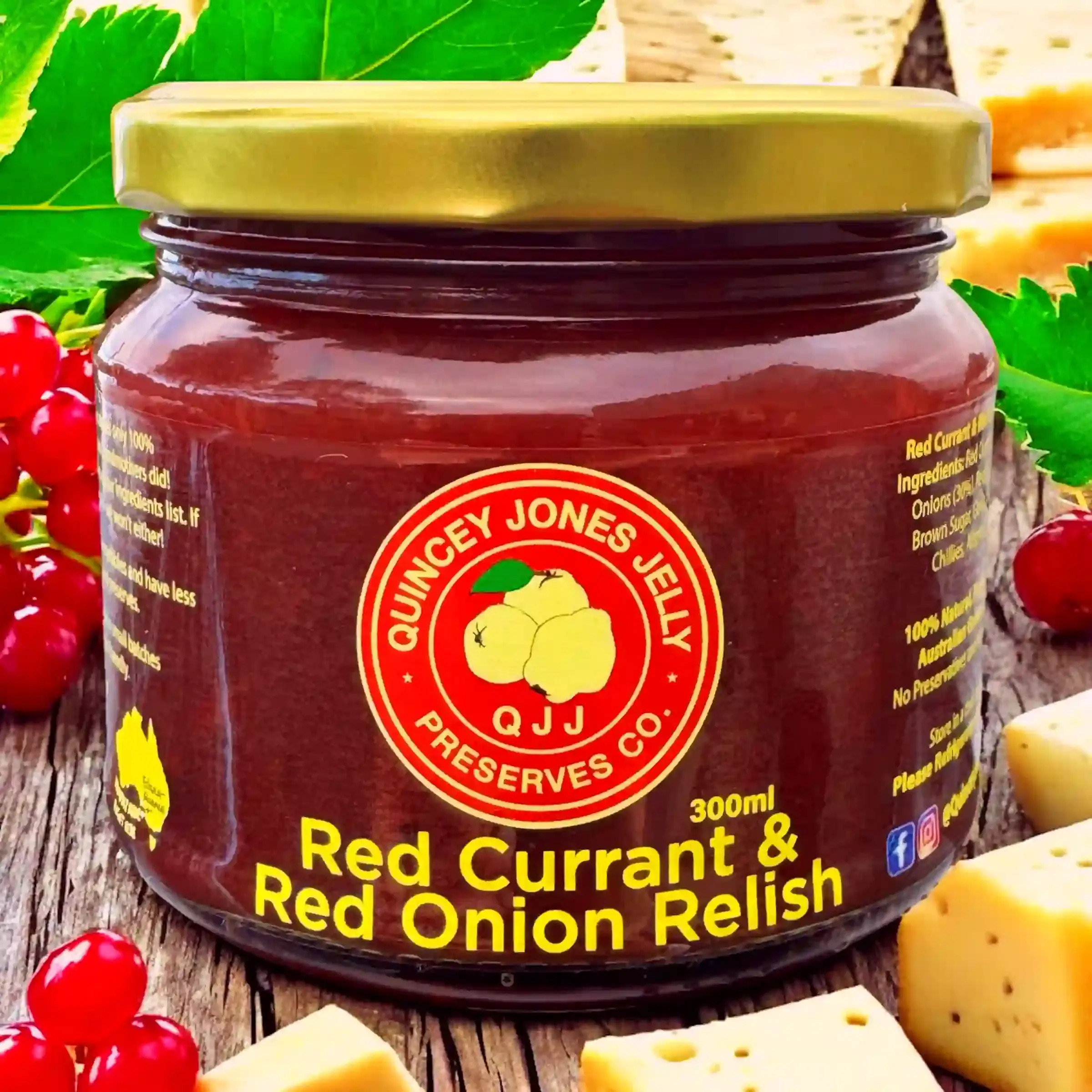 Red Currant & Onion Relish – 300ml artisan preserve jar