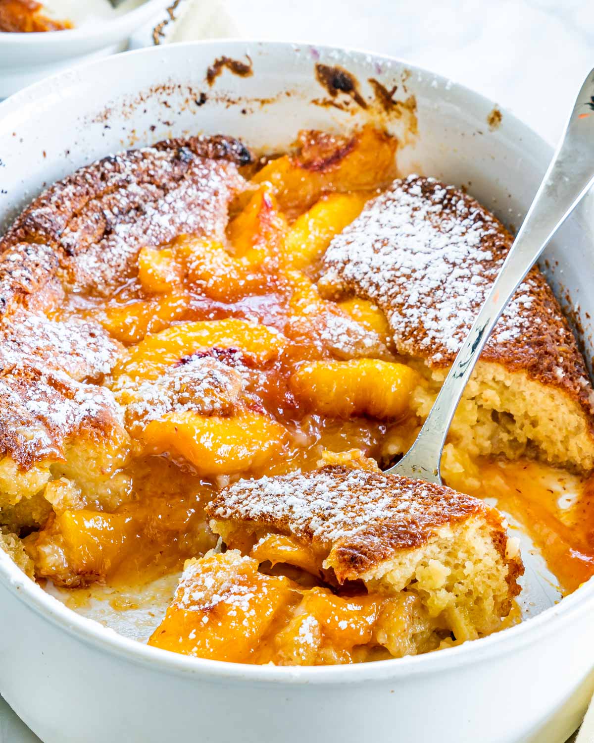 QJJ 'Peach & Amaretto Jam' Skillet Peach Cobbler - Quincey Jones Jelly