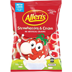 Allens Strawberries and Cream 190g