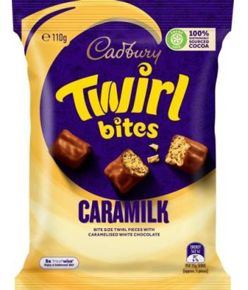 Cadbury Caramilk Twirl Bites (130g)