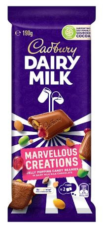 Cadbury Dairy Milk Marvellous Creations Jelly Popping Candy Beanies (190g)