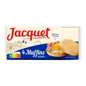 Jacquet Muffins Nature à Toaster 245g