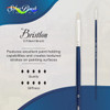 Silver Brush Bristlon White Synthetic Long Handle Filbert 0 