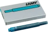 Lamy Inc LAMY T10 Fountain Pen Ink Cartridge, Turquoise (5pk) 
