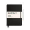 Leuchtturm 1917 Leuchtturm Hardcover Notebook, Black, Master Slim (A4+), 123 p., squared