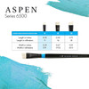 Princeton Artist Brush Company Princeton Brush Aspen Synthetic Bristle, Series 6500, Short Angle Bright 8 