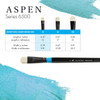 Princeton Artist Brush Company Princeton Brush Aspen Synthetic Bristle, Series 6500, Short Oval Filbert 4 