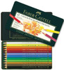 Faber-Castell Polychromos Colored Pencil Set, Metal Tin - 12ct