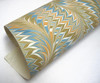 Graphic Products Corporation Decorative Paper - Marbled - Flamboyant Ochre/Coral/Turquoise - 22x30 