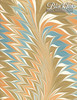 Graphic Products Corporation Decorative Paper - Marbled - Flamboyant Ochre/Coral/Turquoise - 22x30 