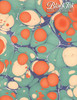 Graphic Products Corporation Marbled Molecular - Jade/Orange/Navy/Buff - 22x30 