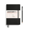 Leuchtturm 1917 Leuchtturm Softcover (Medium A5) Notebook, Black, 123 p., plain