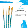 Princeton Artist Brush Company Princeton Brush RealValue Set, Short Handle Series 9100, #9173, Golden Taklon, 4pk  Princeton Artist Brush Company Princeton Brush RealValue Set, Short Handle Series 9100, #9173, Golden Taklon, 4pk