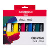 Royal Talens Amsterdam Standard Series Acrylic Paint Set, Classroom Set of 6 x 120mL 