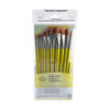 Royal Brush Royal's Zip N' Close Round Variety Brush Set, Brown Taklon, 12/pk 