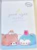 BCmini Sleepy Animals Goodnight Moffy Mini Notepad