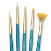 Princeton Artist Brush Company Princeton Brush RealValue Set, Short Handle Series 9100, #9170, Golden Taklon, 5pk 