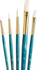 Princeton Artist Brush Company Princeton Brush RealValue Set, Short Handle Series 9100, #9174, White Taklon, 5pk  Princeton Artist Brush Company Princeton Brush RealValue Set, Short Handle Series 9100, #9174, White Taklon, 5pk