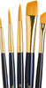 Princeton Artist Brush Company Princeton Brush RealValue Set, Short Handle Series 9100, #9139, Golden Taklon, 5pk 