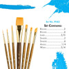 Princeton Artist Brush Company Princeton Brush RealValue Set, Short Handle Series 9100, #9143, Golden Taklon, 7pk 