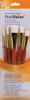 Princeton Artist Brush Company Princeton Brush RealValue Set, Short Handle Series 9100, #9151, White Taklon, 5pk  Princeton Artist Brush Company Princeton Brush RealValue Set, Short Handle Series 9100, #9151, White Taklon, 5pk