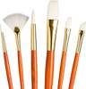 Princeton Artist Brush Company Real Value Brush Set LH White Taklon 9156 6Pk 