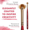 Princeton Artist Brush Company Princeton Brush Velvetouch, Series 3950, Short Handle Brushes, Fan 10/0 