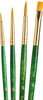 Princeton Artist Brush Company Princeton Brush RealValue Set, Short Handle Series 9100, #9115, Golden Taklon, 4pk 