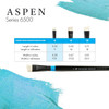 Princeton Artist Brush Company Princeton Brush Aspen Synthetic Bristle, Series 6500, Angle Bright 6 
