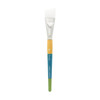 Princeton Brush Snap! Series 9850, Short Handle, White Taklon, Angle Shader 1"