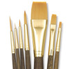 Princeton Artist Brush Company Princeton Brush RealValue Set, Short Handle Series 9100, #9141, Golden Taklon, 7pk 