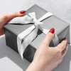 Jillson & Roberts Wrapping Paper Roll, Solid Matte Finish, Metallic Silver